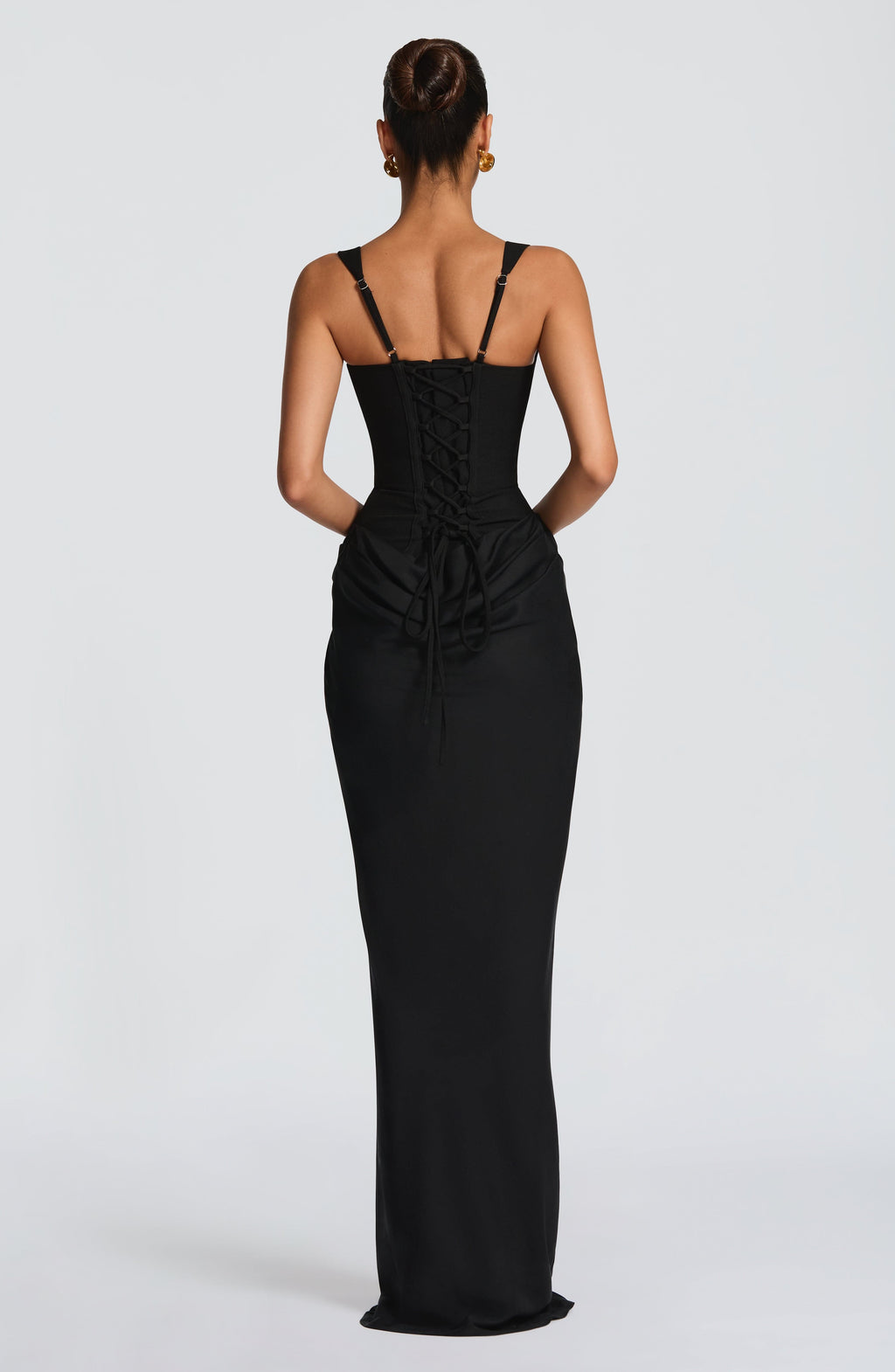 Women's Satin Maxi Dress with Adjustable Spaghetti Straps