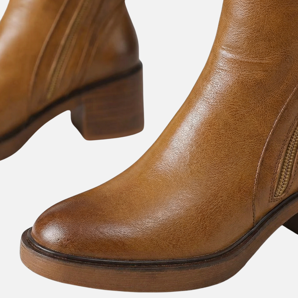 Women's Side-Zip Ankle Boots with Block Heel