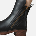 Women's Side-Zip Ankle Boots with Block Heel