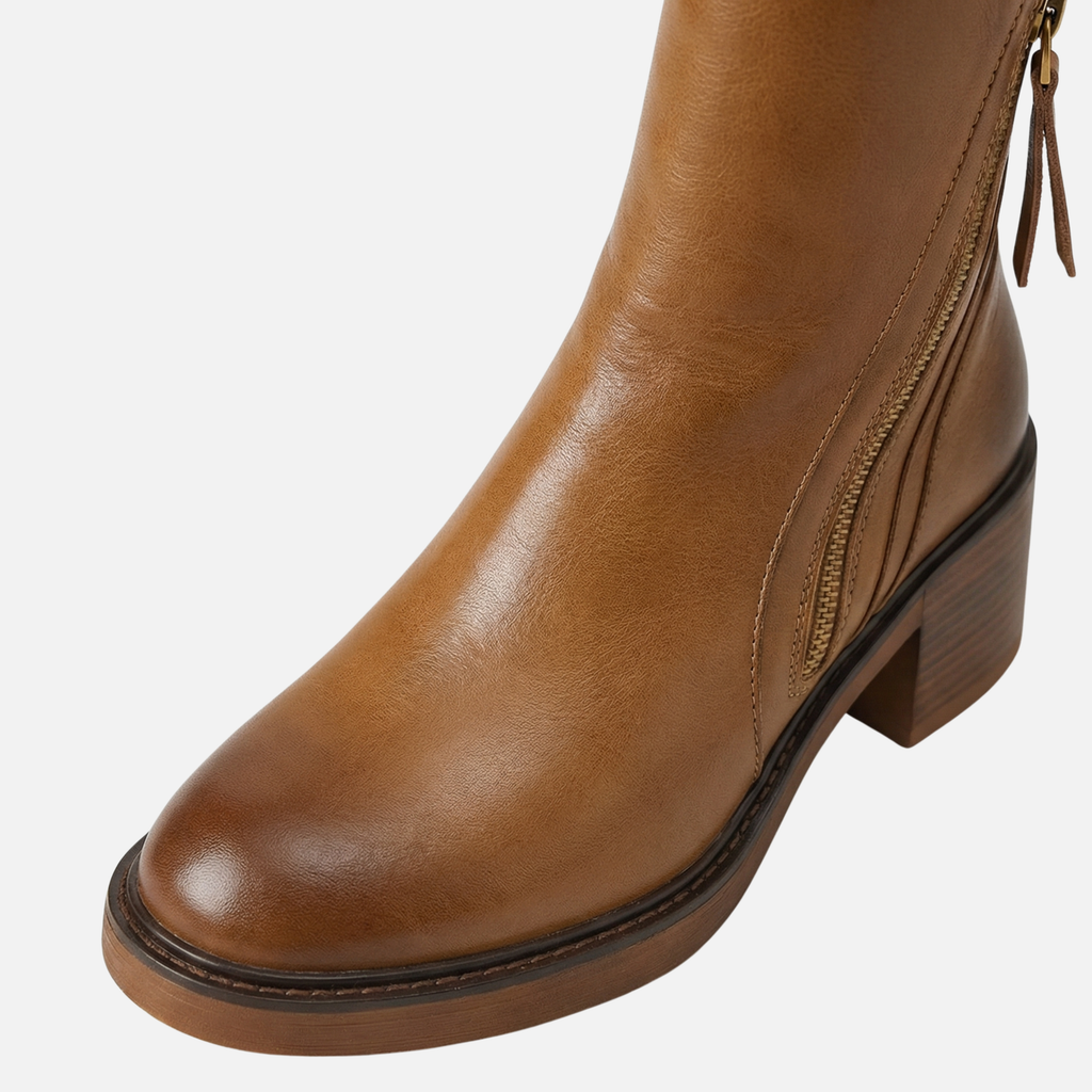 Women's Side-Zip Ankle Boots with Block Heel