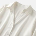 Women's Silk Button-Closure Blouse with Fluid Fit