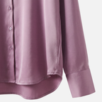 Women's Silk Button-Closure Blouse with Fluid Fit