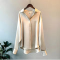 Women's Silk Button-Closure Blouse with Fluid Fit