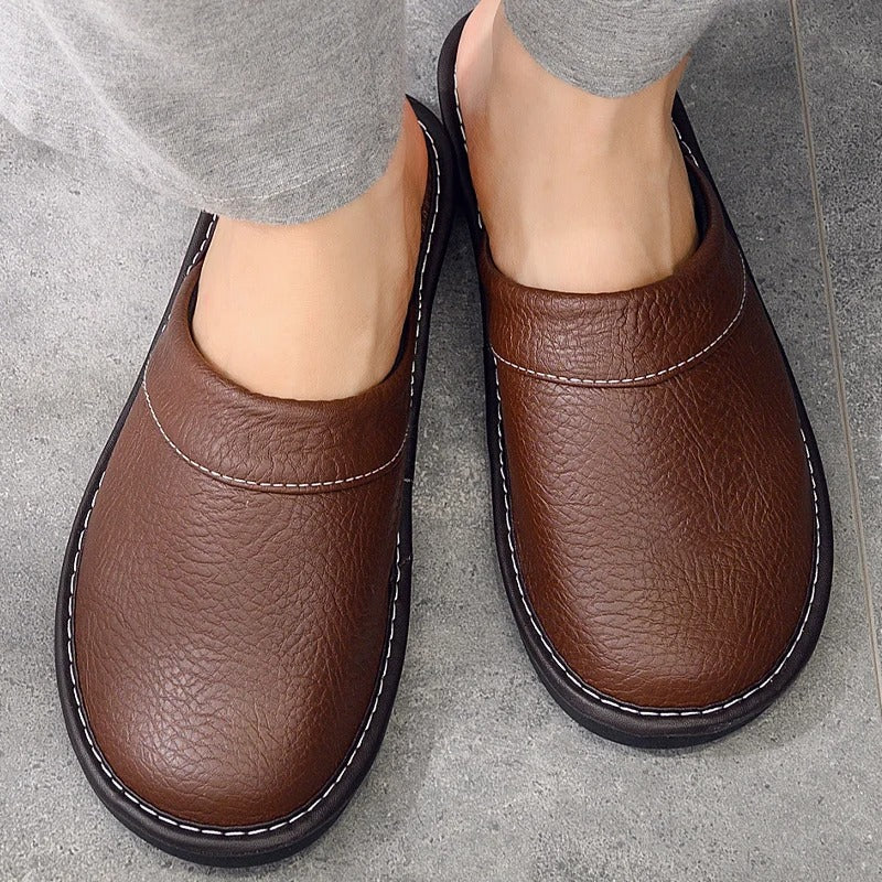 Men's Minimal Slip-On Slippers with Flat Sole