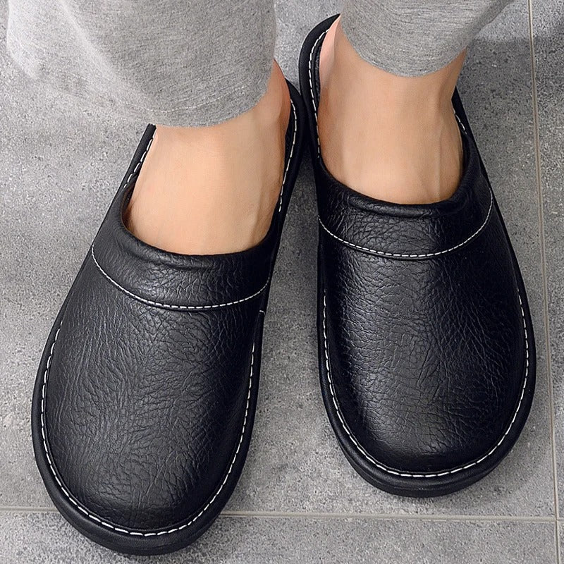 Men's Minimal Slip-On Slippers with Flat Sole