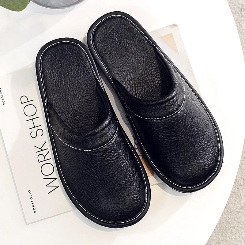 Men's Minimal Slip-On Slippers with Flat Sole