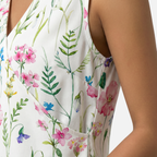 Women's Sleeveless V-Neck Wrap-Front Top
