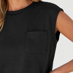 Women's Sleeveless Knit Two-Piece Lounge Set with Drawstring Waist