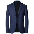 Men's Slim-Fit Textured Blazer with Patch Pockets