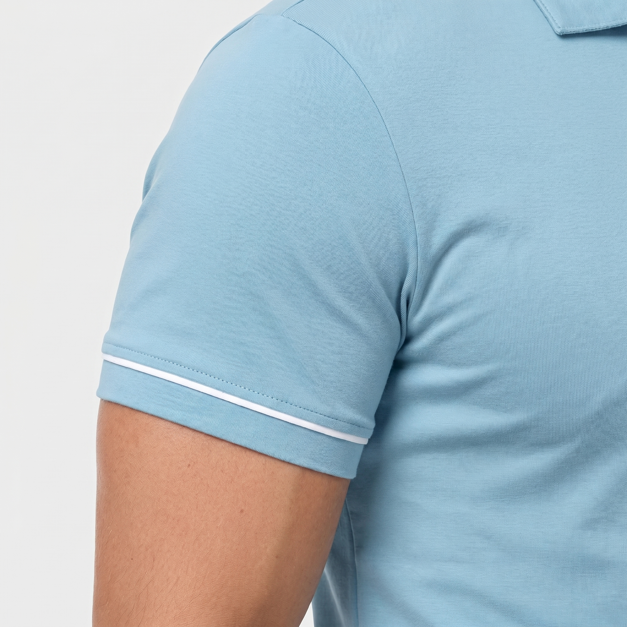 Men's Slim Fit Knit Polo with Quarter-Zip