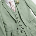 Men's Slim Fit Three-Piece Suit with Notch Lapels