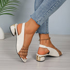 Women's Gator Print Slingback Sandals with Block Heel