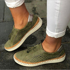 Women's Slip-On Sneakers with Perforated Detail