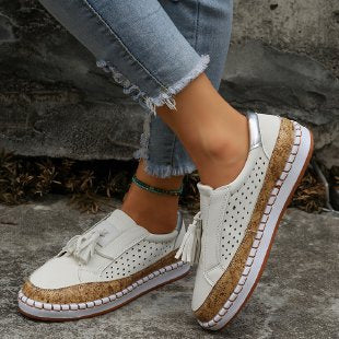 Women's Slip-On Sneakers with Perforated Detail