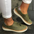 Women's Slip-On Sneakers with Perforated Detail