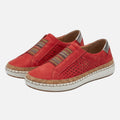 Women's Slip-On Suede Sneakers with Platform Sole