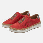 Women's Slip-On Suede Sneakers with Platform Sole