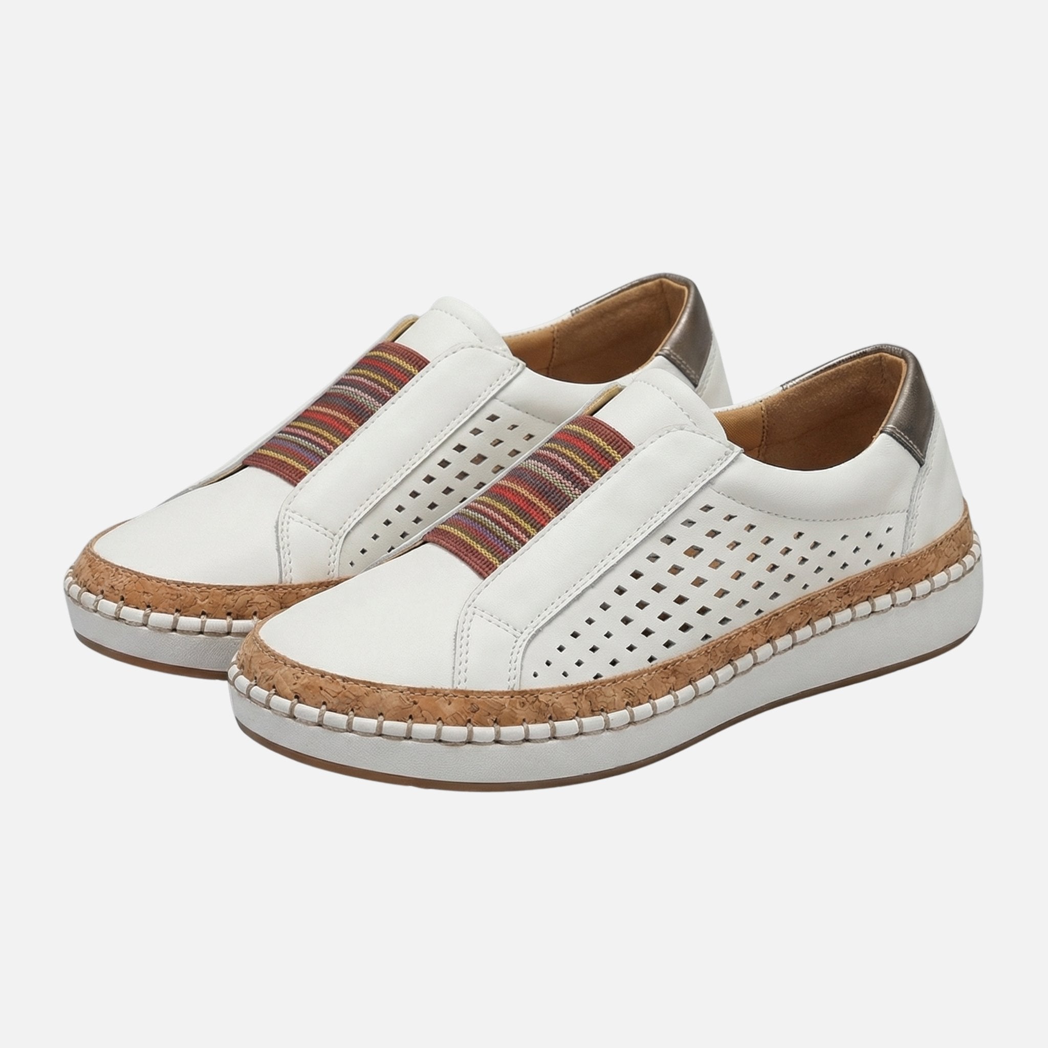 Women's Slip-On Suede Sneakers with Platform Sole