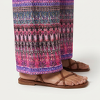 Women's Bohemian Wide-Leg Pants with Smocked Waist