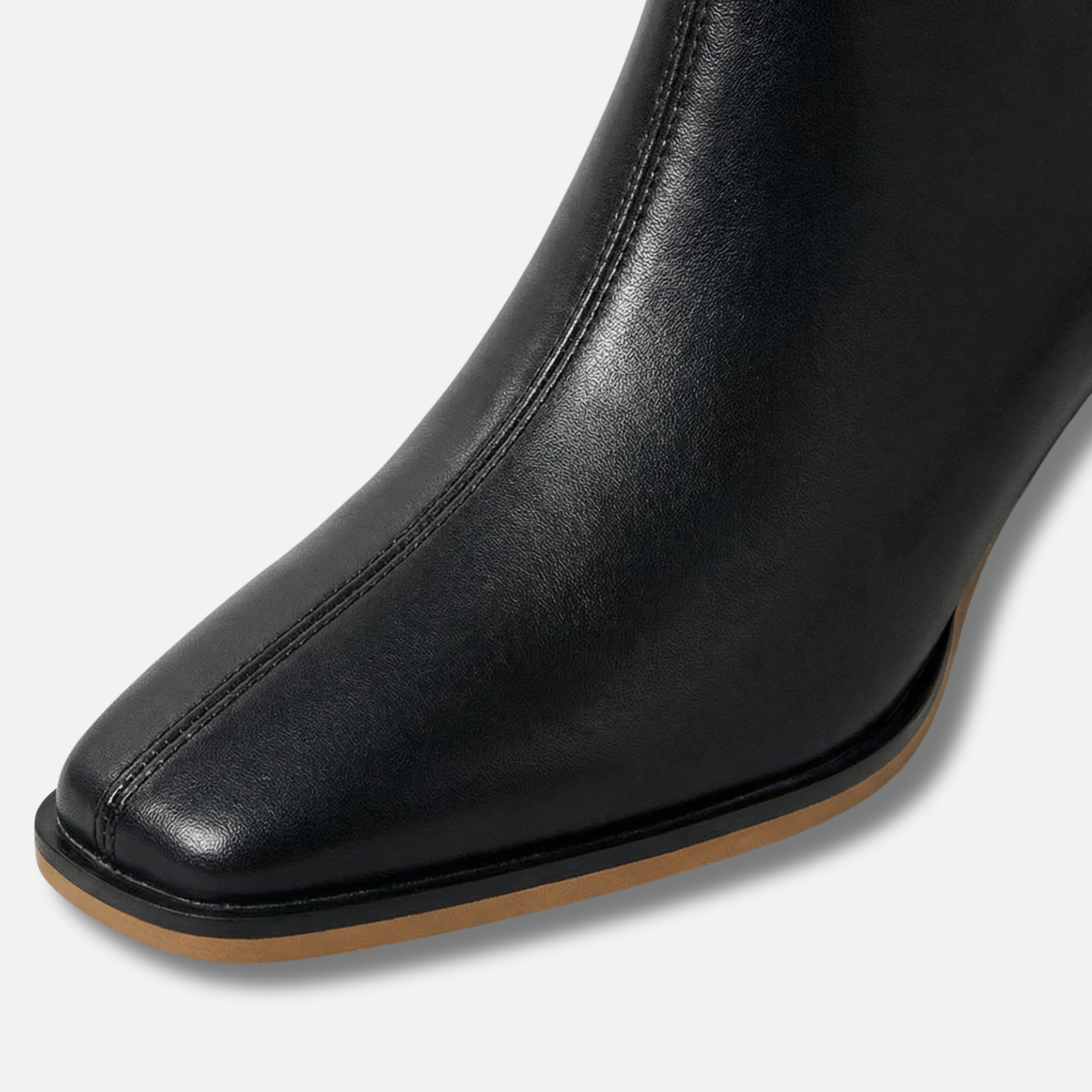 Women's Square-Toe Ankle Boots with Thick Heel