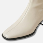Women's Square-Toe Ankle Boots with Thick Heel