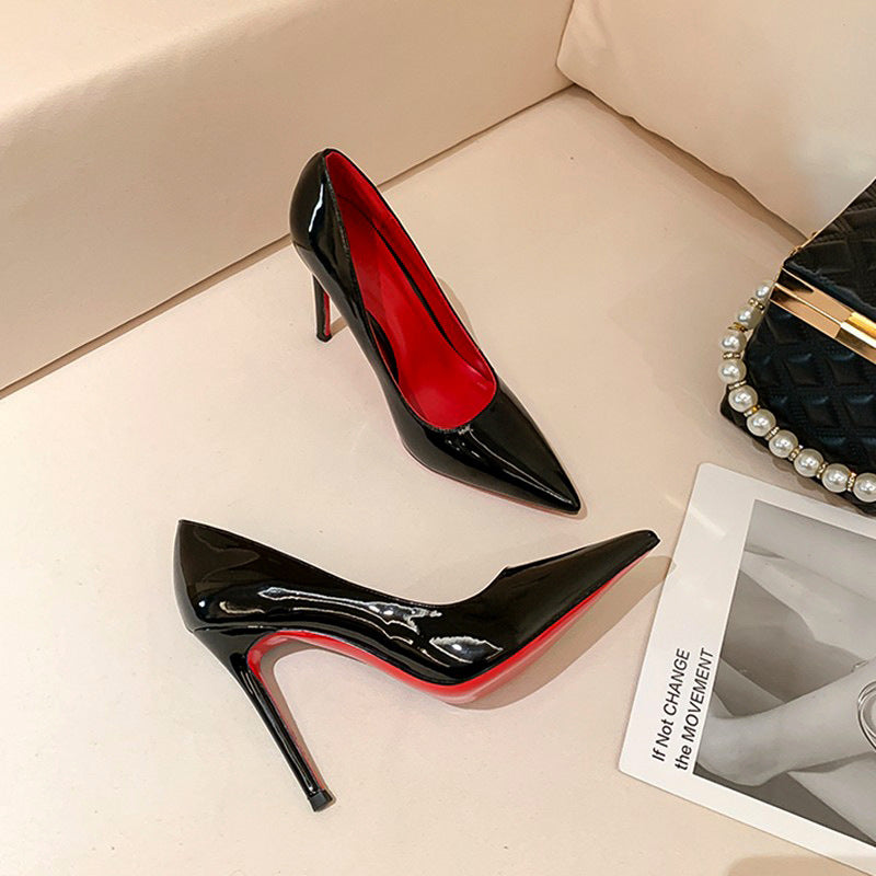Women's Patent Pointed-Toe Pumps with Stiletto Heel