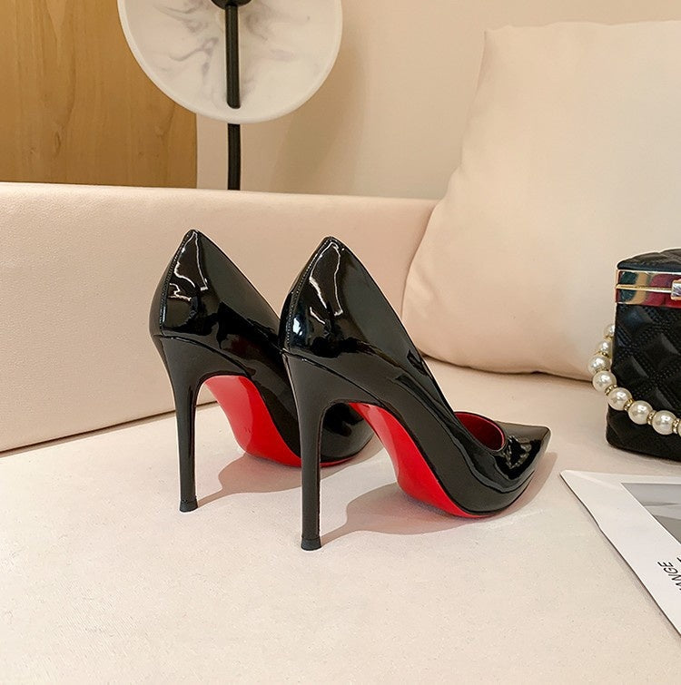 Women's Patent Pointed-Toe Pumps with Stiletto Heel