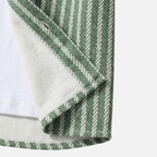 Men's Striped Button-Down Layered Shirt with Long Sleeves