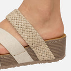 Women's Platform Sandals with Braided Straps