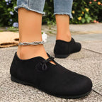 Women's Suede Casual Loafers with Rope Detail