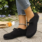Women's Suede Casual Loafers with Rope Detail