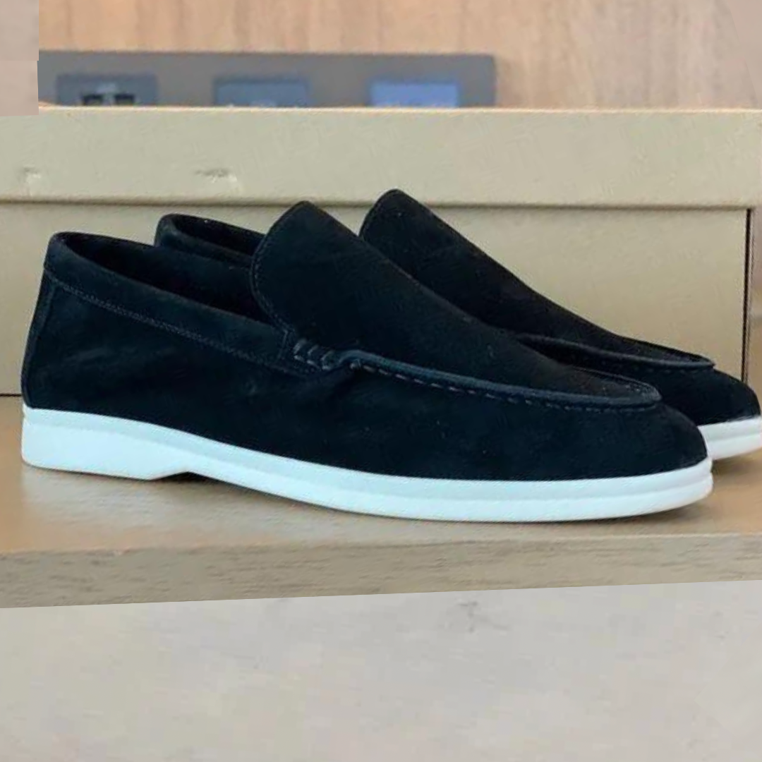 Men's Suede Slip-On Loafers with Cushioned Insole