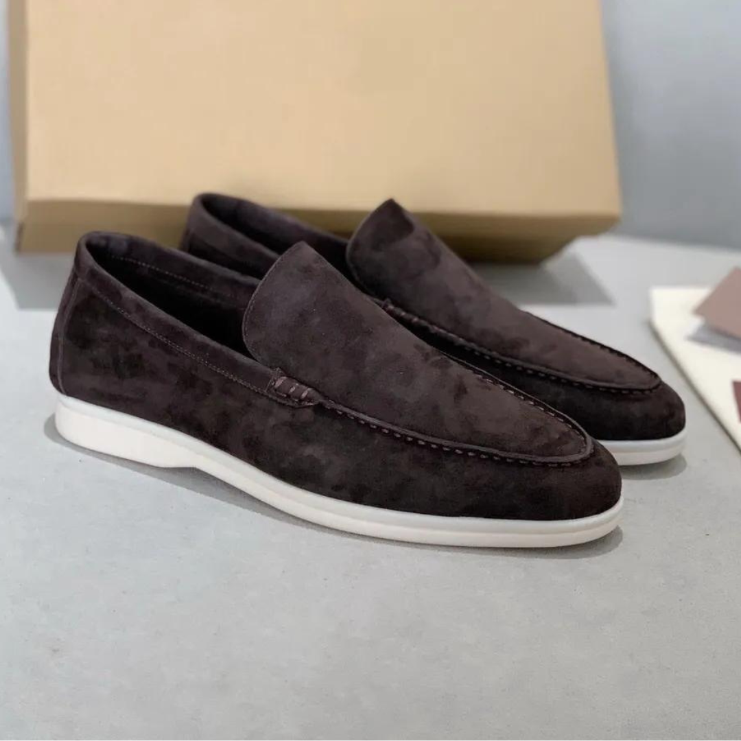 Men's Suede Slip-On Loafers with Cushioned Insole