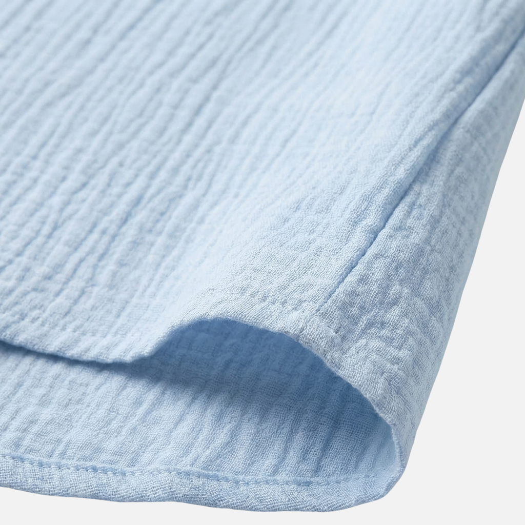 Men's Relaxed Linen Shirt with Button-Down Front