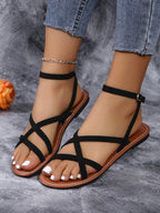 Women's Summer Strappy Sandals with Adjustable Ankle Buckle