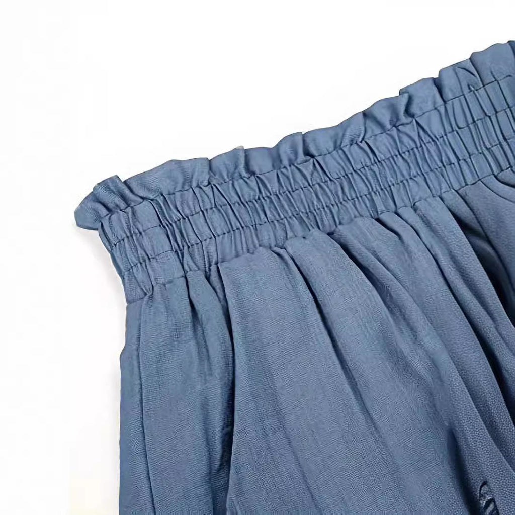 Women's Cotton Summer Shorts with Lace Trim