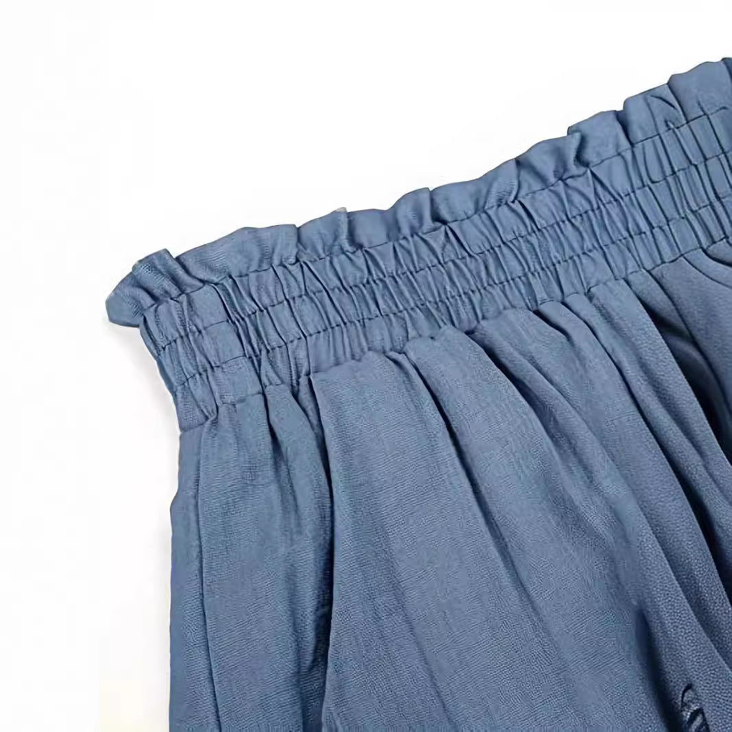 Women's Cotton Summer Shorts with Lace Trim