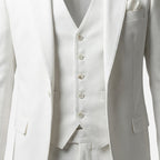 Men's Tailored Three-Piece Suit with Notch Lapel