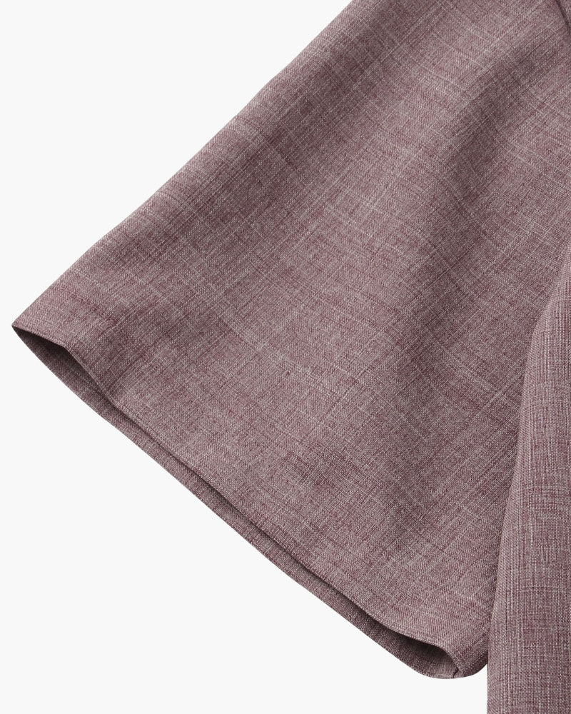 Men's Sage Green Textured Shirt with Mandarin Collar