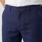 Men's Relaxed Cotton Shorts with Thigh Pockets