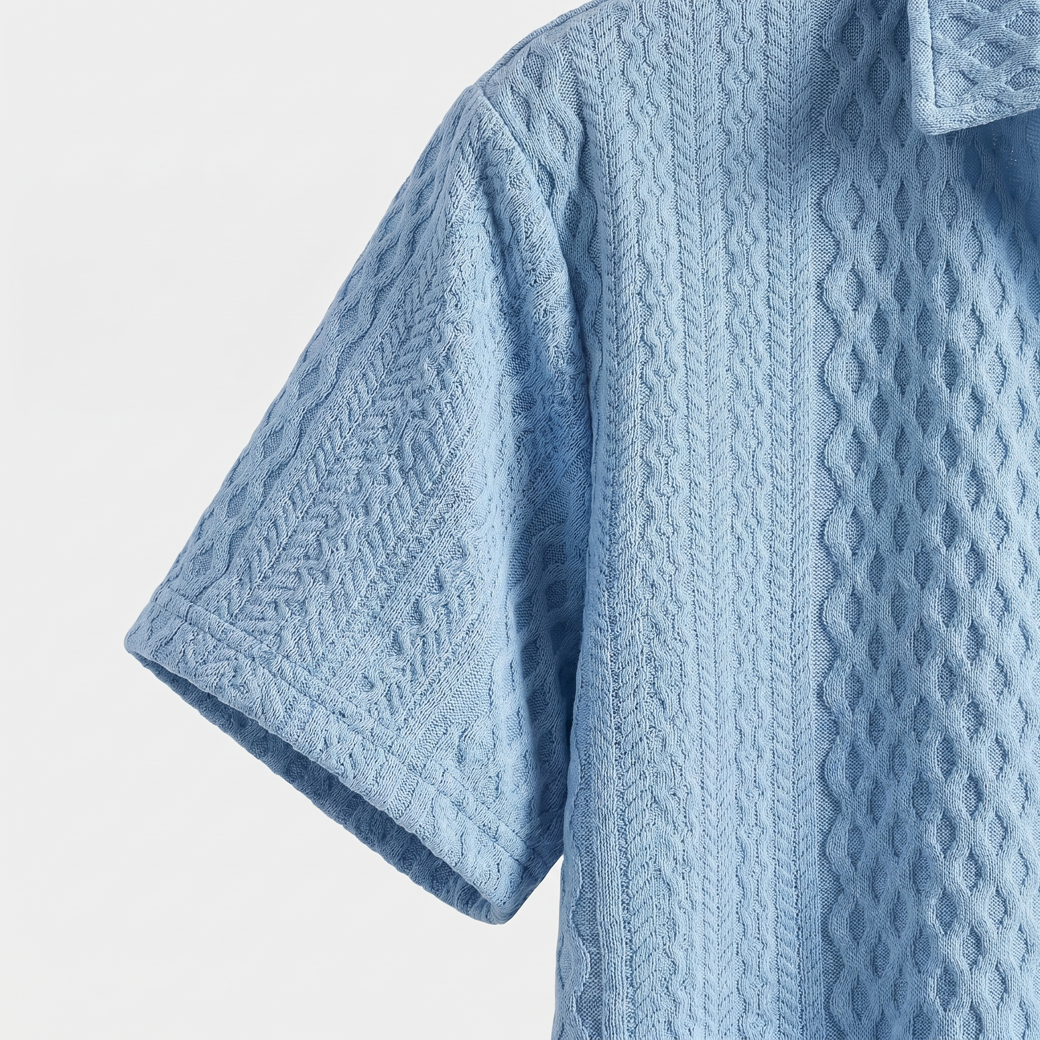 Men's Relaxed Knit Shirt and Shorts Set with Drawstring Waist