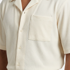 Men's Textured Resort Set with Wide-Leg Trousers