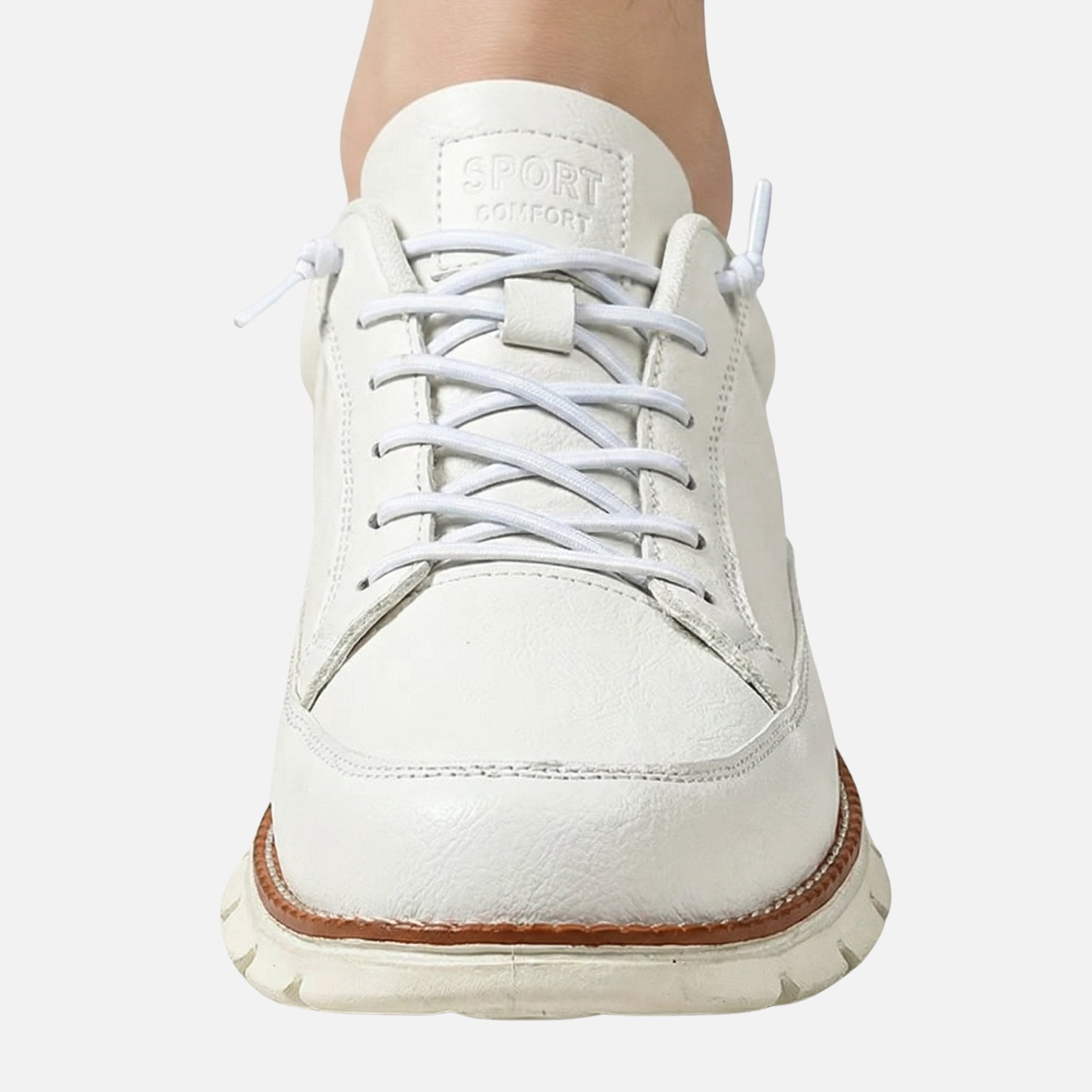 Men's Faux Leather Casual Sneakers with Padded Collar