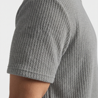 Men's Waffle Knit T-Shirt with Crew Neck