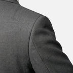 Men's Three-Piece Woven Suit with Notched Lapel