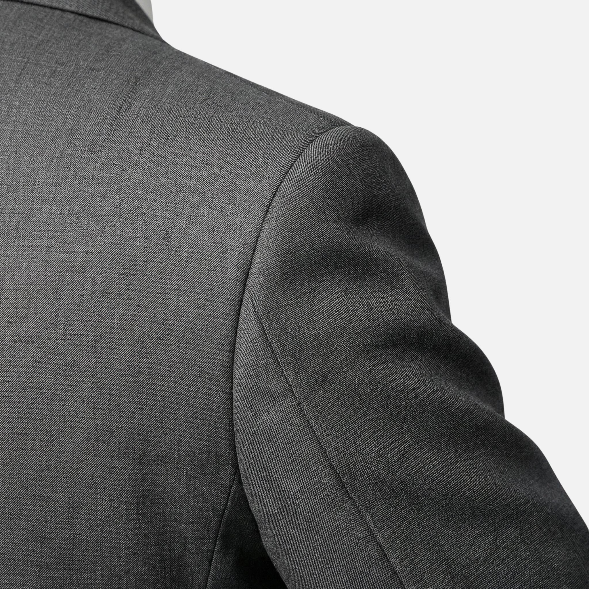 Men's Three-Piece Woven Suit with Notched Lapel