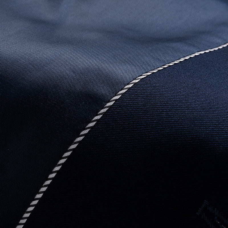 Men's Three-Piece Woven Suit with Notched Lapel