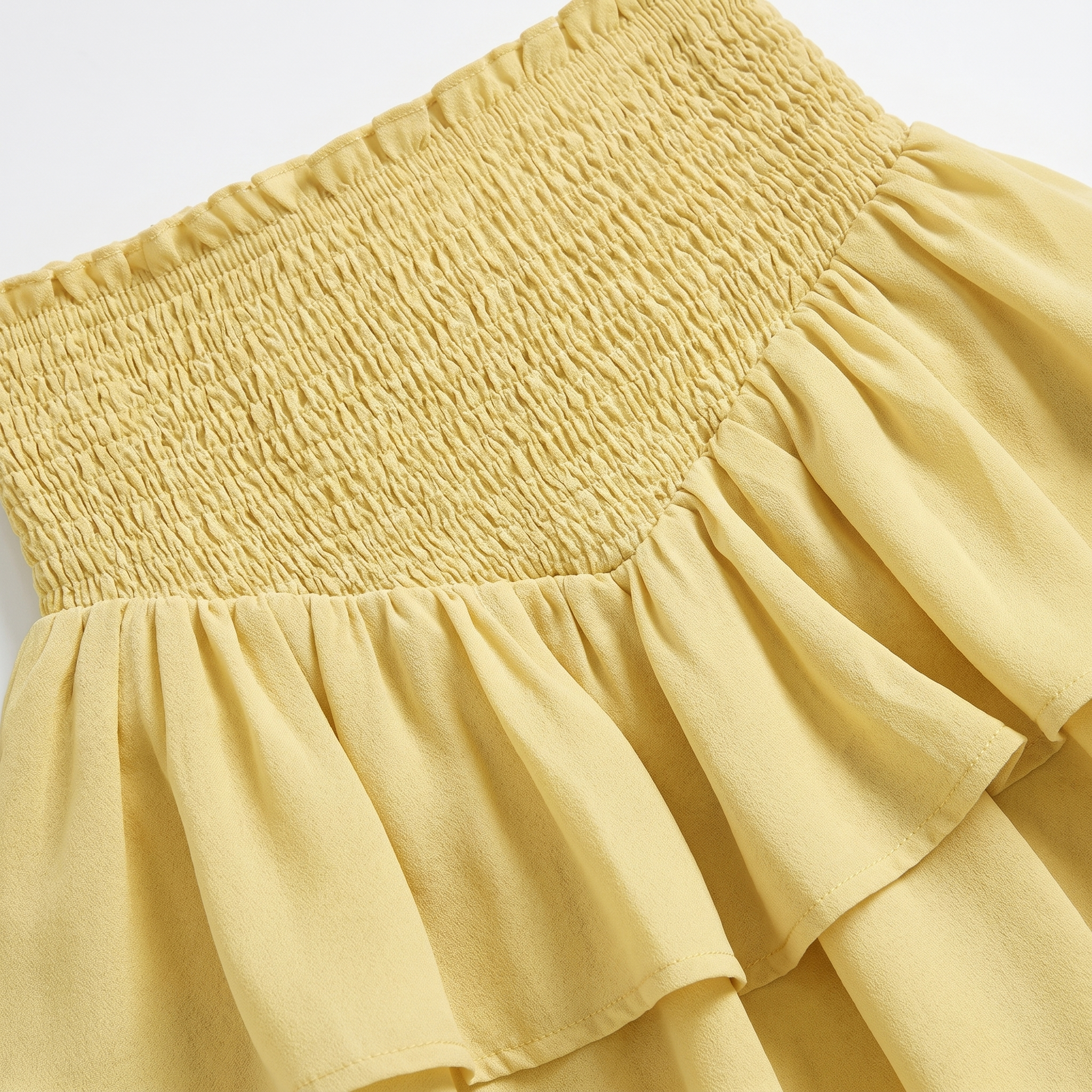 Women's Tiered Chiffon Mini Skirt with Ruffle Hem