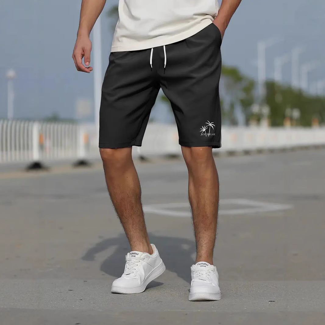 Men's Relaxed Above-Knee Shorts with Side Pockets