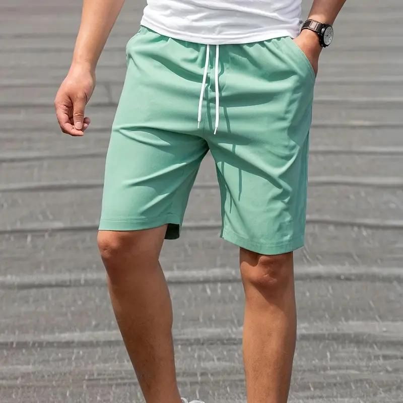 Men's Relaxed Above-Knee Shorts with Side Pockets